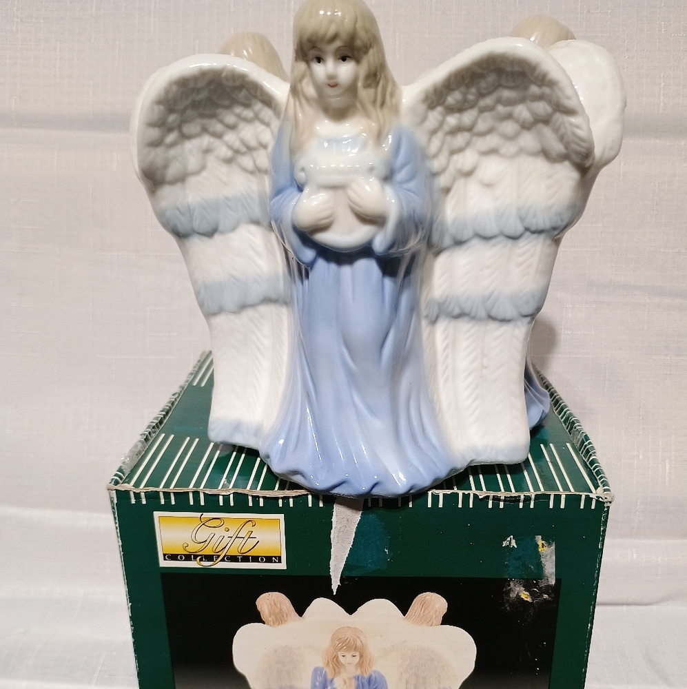 Elegant Angel Pillar Candle Holder